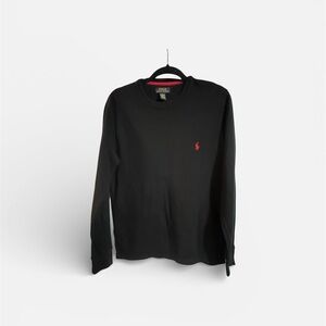 Polo Ralph Lauren Black Long Sleeve Pajama Shirt Size M